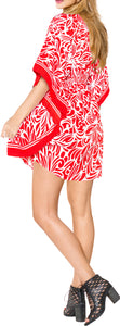 Women's Red Swimwear Swimsuit Beachwear Bikini Cover up Kimono Caftan Dress