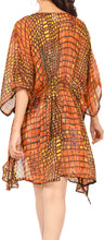 Load image into Gallery viewer, LA LEELA Womens Nightgown Chiffon Sleep  V Neck Short Sleeve Loose Comfy Pajama Sleepwear US 8-14 Orange_E872