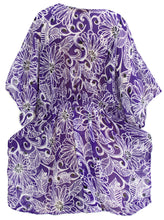 Load image into Gallery viewer, LA LEELA Women&#39;s Summer Loose Casual 3/4 Sleeve Chiffon Top T- Blouse US 8-14 Purple_E867