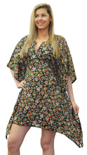 Load image into Gallery viewer, La Leela Multi Floral Printed 100% Cotton Beach Swim Tube Cover up Caftan