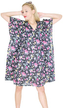 Load image into Gallery viewer, La Leela 100% Cotton Caftan Floral Printed Beach Swim Cover up