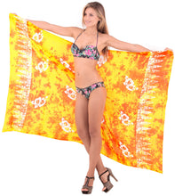 Load image into Gallery viewer, la-leela-rayon-aloha-bali-cover-up-pareo-sarong-printed-78x43-yellow_4659