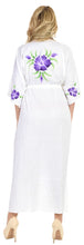 Load image into Gallery viewer, LA LEELA Women&#39;s Plus Size Caftan Long Loungewear Tunics 2X-3X Lilac Snow-AC659
