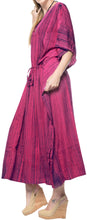Load image into Gallery viewer, la-leela-rayon-tie-dye-boho-caftan-beach-dress-ladies-osfm-12-20-l-2x-pink_3615