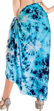 Load image into Gallery viewer, la-leela-hawaiian-beach-sarong-bikini-cover-up-tie-dye-78x43turquoise_4700