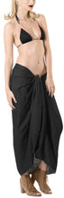 Load image into Gallery viewer, la-leela-swimsuit-skirt-wear-sarong-bikini-cover-up-solid-78x43-black_4095