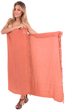Load image into Gallery viewer, la-leela-scarf-deal-beach-dress-towel-beach-sarong-solid-78x43-peach_5089
