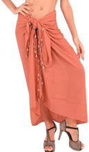 Load image into Gallery viewer, la-leela-scarf-deal-beach-dress-towel-beach-sarong-solid-78x43-peach_5089