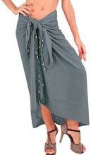 Load image into Gallery viewer, la-leela-swimwear-wrap-pareo-sarong-bikini-cover-up-solid-70x43-turquoise_5106