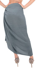 Load image into Gallery viewer, la-leela-swimwear-wrap-pareo-sarong-bikini-cover-up-solid-70x43-turquoise_5106