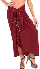 Load image into Gallery viewer, la-leela-bikini-suit-cover-up-sarong-bikini-cover-up-solid-70x43-dark-pink_5108
