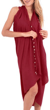 Load image into Gallery viewer, la-leela-bikini-suit-cover-up-sarong-bikini-cover-up-solid-70x43-dark-pink_5108