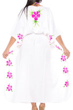 Load image into Gallery viewer, la-leela-lounge-rayon-printed-long-caftan-vacation-girls-white_4064-osfm-12-20w-l-2x