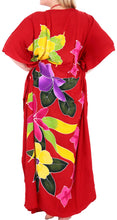 Load image into Gallery viewer, la-leela-lounge-rayon-printed-long-caftan-vacation-girls-red_4065-osfm-12-20w-l-2x