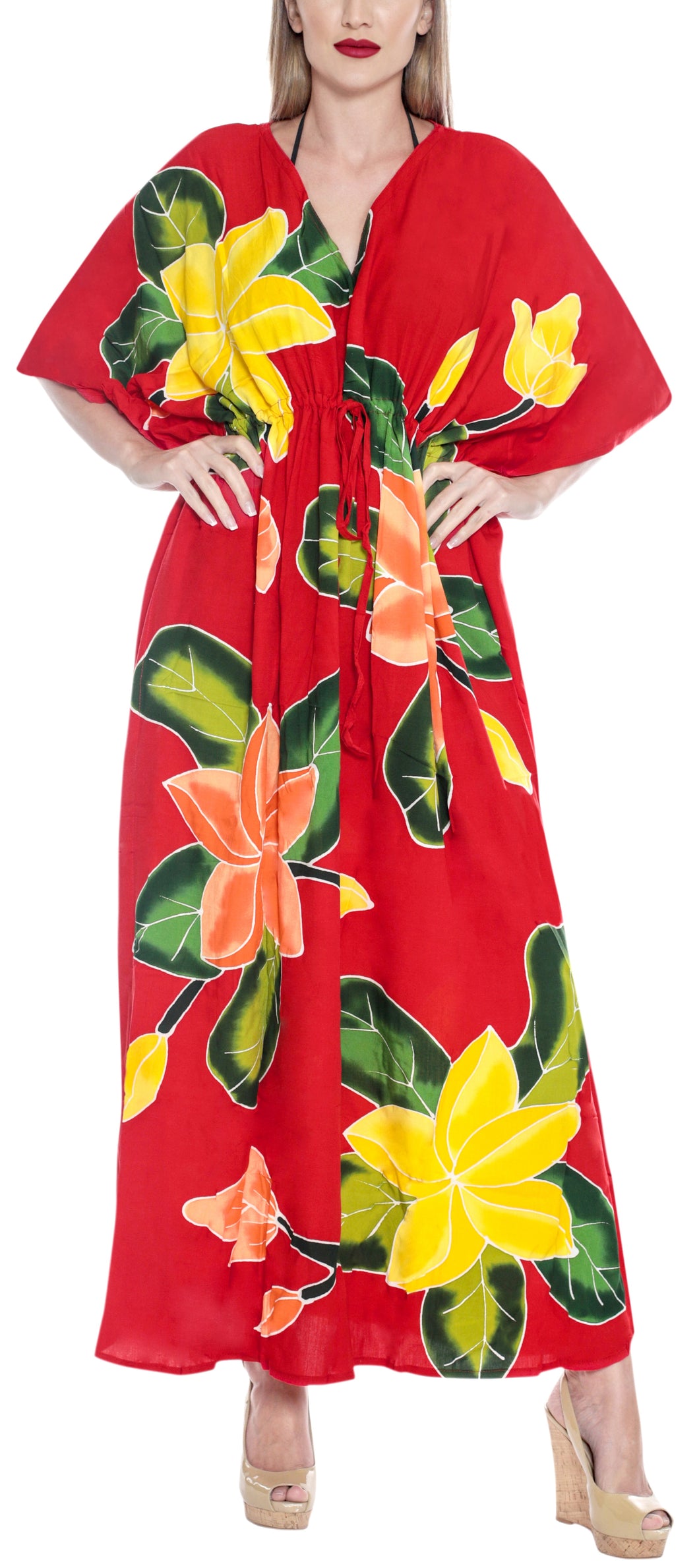 la-leela-lounge-rayon-printed-vacation-caftan-womens-party-top-red-237-one-size