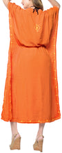 Load image into Gallery viewer, la-leela-rayon-solid-caftan-beach-dress-nightwear-women-orange_4074-osfm-12-20w