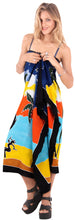 Load image into Gallery viewer, la-leela-rayon-bathing-towel-beach-womens-wrap-sarong-printed-78x43-blue_4811