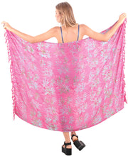 Load image into Gallery viewer, la-leela-bathing-suit-wrap-beach-sarong-bikini-cover-up-printed-62x43-pink_4679