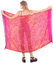 Load image into Gallery viewer, la-leela-wrap-pareo-swimsuit-women-sarong-bikini-cover-up-printed-62x43-pink_4889