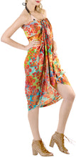 Load image into Gallery viewer, la-leela-bathing-suit-wrap-women-sarong-bikini-cover-up-printed-78x43-orange_4404