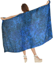 Load image into Gallery viewer, la-leela-scarf-deal-beach-dress-towel-sarong-printed-78x43-royal-blue_4410