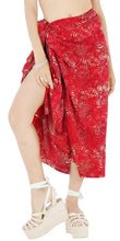 Load image into Gallery viewer, la-leela-hawaiian-bathing-suit-sarong-bikini-cover-up-printed-78x43-dark-pink_4415