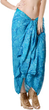 Load image into Gallery viewer, la-leela-women-swimsuit-cover-up-sarong-printed-78x43-royal-blue_4416