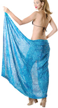 Load image into Gallery viewer, la-leela-women-swimsuit-cover-up-sarong-printed-78x43-royal-blue_4416