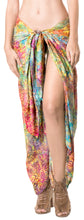 Load image into Gallery viewer, la-leela-swimsuit-tie-slit-skirt-sarong-bikini-cover-up-printed-78x43-orange_4431