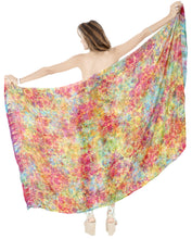 Load image into Gallery viewer, la-leela-swimsuit-tie-slit-skirt-sarong-bikini-cover-up-printed-78x43-orange_4431