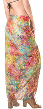 Load image into Gallery viewer, la-leela-swimsuit-tie-slit-skirt-sarong-bikini-cover-up-printed-78x43-orange_4431