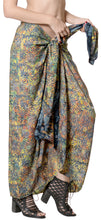 Load image into Gallery viewer, la-leela-women-wrap-bathing-suit-sarong-printed-78x43-royal-blue_4432