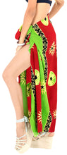 Load image into Gallery viewer, la-leela-scarf-deal-beach-dress-women-sarong-printed-78x43-maroon_4436