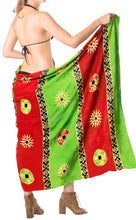 Load image into Gallery viewer, la-leela-scarf-deal-beach-dress-women-sarong-printed-78x43-maroon_4436