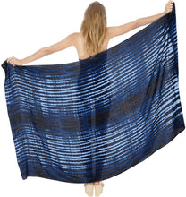 Load image into Gallery viewer, la-leela-swimwear-womens-sarong-bikini-cover-up-tie-dye-78x43-royal-blue_4439