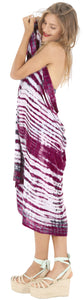 LA LEELA Wrap Bathing Suit Women Sarong Bikini Cover up Tie Dye 78"X43" White_4441