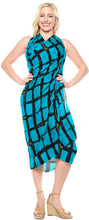 Load image into Gallery viewer, la-leela-swimwear-towel-women-wrap-sarong-bikini-cover-up-tie-dye-78x43-blue_4450