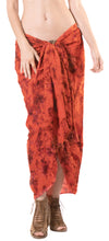 Load image into Gallery viewer, la-leela-bathing-suit-wrap-women-beach-sarong-tie-dye-78x43-red_4458