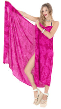 Load image into Gallery viewer, la-leela-pareo-suit-women-beach-sarong-bikini-cover-up-tie-dye-78x43-pink_4462