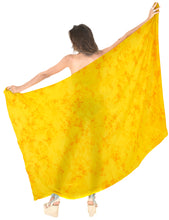 Load image into Gallery viewer, la-leela-hawaiian-bathing-suit-sarong-bikini-cover-up-tie-dye-78x43-yellow_4469