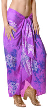 Load image into Gallery viewer, la-leela-rayon-women-wrap-swimsuit-cover-up-sarong-printed-78x43-purple_4470