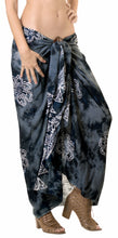 Load image into Gallery viewer, la-leela-rayon-scarf-deal-dress-bikini-wrap-sarong-printed-78x43-black_4471