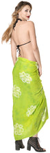 Load image into Gallery viewer, la-leela-rayon-bathing-suit-tie-slit-sarong-printed-78x43-parrot-green_4472