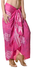 Load image into Gallery viewer, la-leela-rayon-hawaiian-women-wrap-suit-sarong-printed-78x43-dark-pink_4473