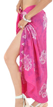 Load image into Gallery viewer, la-leela-rayon-hawaiian-women-wrap-suit-sarong-printed-78x43-dark-pink_4473