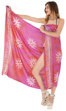 Load image into Gallery viewer, la-leela-rayon-beach-swimsuit-sarong-bikini-cover-up-printed-78x43-dark-pink_4480