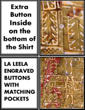 Load image into Gallery viewer, la-leela-men-casual-beachwaer-cotto-shortsleeve-hawaiian-men-shirt-for-aloha-tropical-beach-front-pocket-golden-brown