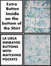 Load image into Gallery viewer, la-leela-men-casual-beachwaer-cotto-shortsleeve-hawaiian-men-shirt-for-aloha-tropical-beach-front-pocket-green
