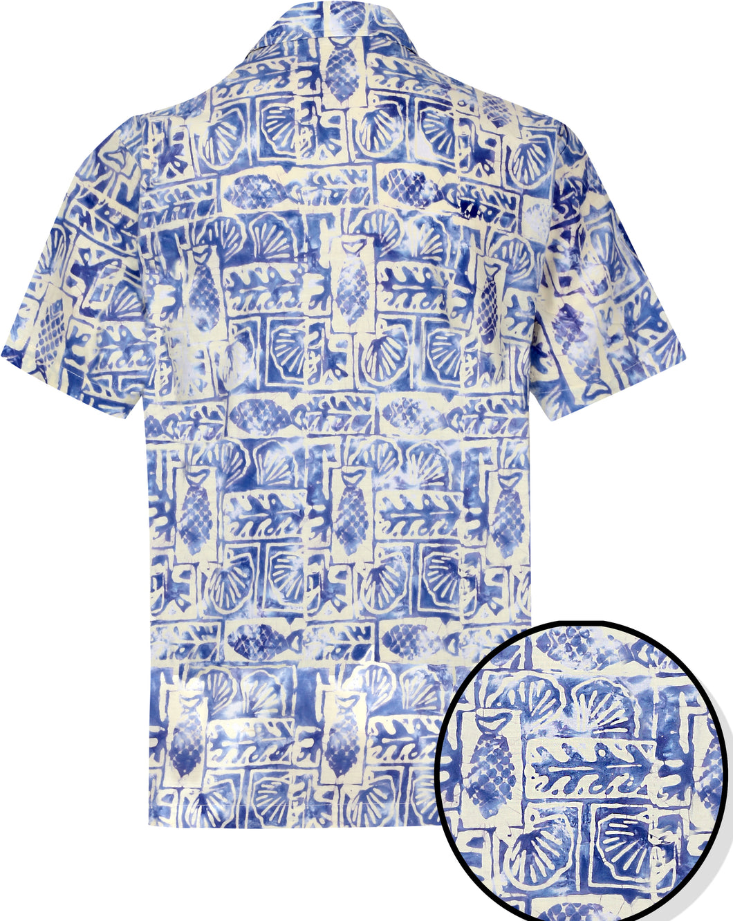 LA LEELA Men's Wear Summer collection Casual  Shirt 100 % cotton Printed Hawaiian Shirt Casual and Party wear Batik Shirt Blue