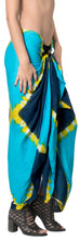 Load image into Gallery viewer, la-leela-swimwear-pareo-sarong-bikini-cover-up-tie-dye-78x43-turquoise_4481